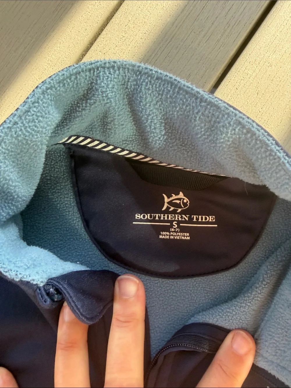 Southern Tide Navy Softshell Kids Vest